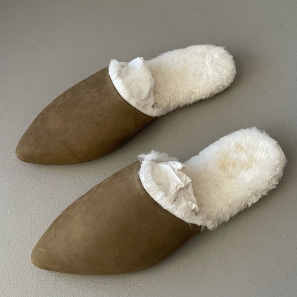 JENNI KAYNE Shearling Lined Mule SlipOn Laurel Women's Flats Size EU41 US10.5-11 - Picture 2 of 11